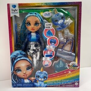 Rainbow High - Skyler (Blue) - 11” Shimmer Doll with Slime Kit & Pet - NEW